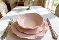 Nouvel Ensemble de Vaisselle en Mélaminé Italien Blanc, Grande Taille, Personnalisé, pour le Service, Bols Modernes en Crème Perle Solide, Gravure sur Plastique, Vente en Gros