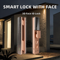 Cerradura Inteligente WiFi con Cámara, Reconocimiento Facial 3D, Desbloqueo por Código, Visión Nocturna, Tarjeta de Memoria y Almacenamiento en la Nube, Cerradura Digital para Puerta