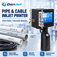 Imprimante thermique à jet d'encre portable GenJet avec une résolution de 600 DPI et une hauteur d'impression de 12,7 mm pour le codage de la date et des lots sur PVC, tuyaux en acier et câbles