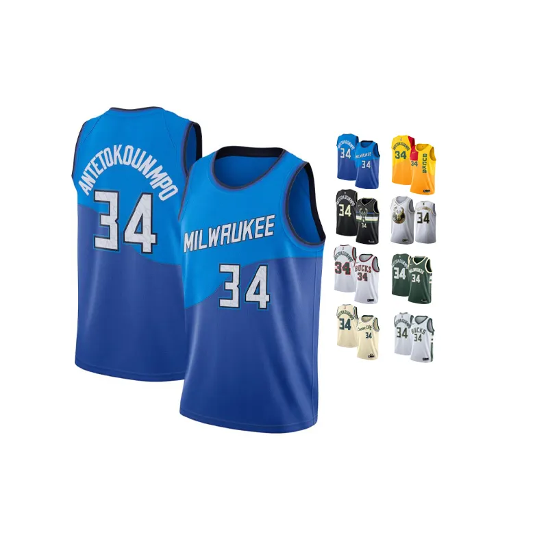 2020 $2021 34 player uniformes Milwaukee ciudad giannis antetokounmpo Grecia jersey de baloncesto