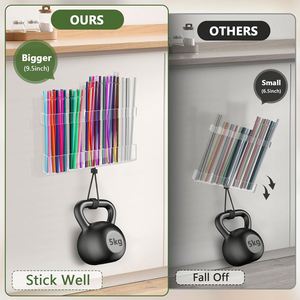 Acrylic Straw Holder for Cabinet Door Adjustable Tumbler Straw Organizer Ultra Sticky - Product Image 3