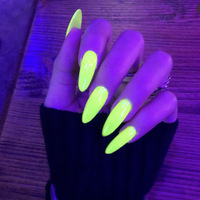 Nouveau 12 boîtes/ensemble poudre à ongles fluorescente néon jaune vert paillettes Chrome décorations lueur dans l'obscurité Nail Art