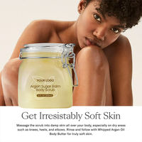Deep Moisturizing Sugar Scrub Argan Oil Coconut Oil & Shea Butter| for Dry or Sensitive Skin Paraben-Free