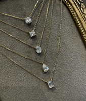 Collier solitaire en diamant rond cultivé en laboratoire certifié IGI, pendentif en or massif 18 carats, DEF VVS, bijoux personnalisés