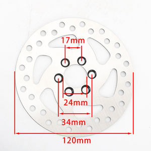 Disque de frein pour scooter électrique 120 mm en acier inoxydable, 6 trous, diamètre intérieur 24 mm, pour VTT, mini moto tout-terrain, <span class=keywords><strong>quad</strong></span>, moto - Product Image 6