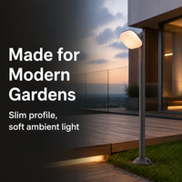 Lampadaire LED d'extérieur pour jardin, design moderne et minimaliste, éclairage uniforme et doux, 3000K, économe en énergie, pour l'aménagement paysager