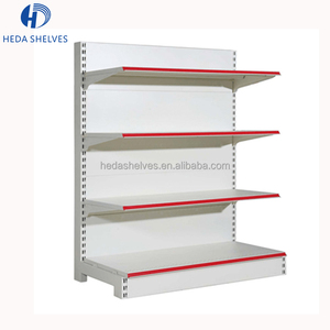 Servicio del OEM blanco color rojo display rack 5 capas supermercado estantes góndola de <span class=keywords><strong>farmacia</strong></span> - Product Image 6