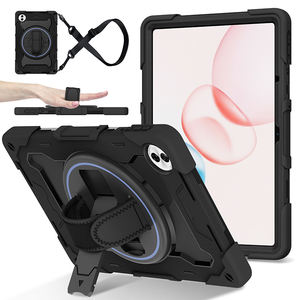 Étui de <span class=keywords><strong>tablette</strong></span> en silicone antichoc avec bandoulière intégrée pour Honor Pad <span class=keywords><strong>10</strong></span> 12,1 <span class=keywords><strong>pouces</strong></span>, avec béquille rotative et dragonne - Product Image 1