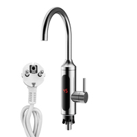 Robinet électrique moderne monotrou en céramique avec chauffe-eau intégré, en acier inoxydable 304