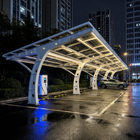Système de carport solaire en alliage d'aluminium étanche pour entrepôt européen, montage au sol, pour application photovoltaïque domestique