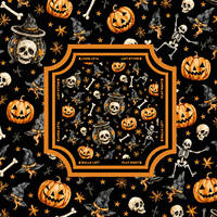 Tapis de Mahjong Moderne Portable en Caoutchouc à Motif Citrouille d'Halloween, Chapeau de Sorcière Squelette, Antidérapant, Coussin de Table de Jeu