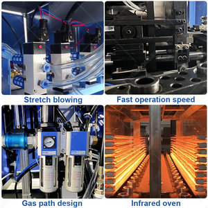 เครื่องเป่าขวดพลาสติกแบบกึ่งอัตโนมัติ OCEAN ขนาด 200 มล. 4 ช่อง รุ่น Hz880 สำหรับขวดเครื่องสำอางและขวด PET - Product Image 5