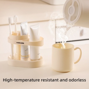 Creative Bathroom Mouthwash Cup Dormitory Toothbrush Holder Set <b>Brushing</b> Tooth Cup Holder Combination - Product Image 3