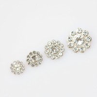 Boutons de chemise et de pull en alliage de diamant et strass, motif floral en forme de fleur, 12 mm, accessoires de bricolage