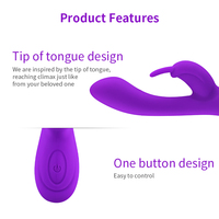 Adult Supplies Charging Heating Vibrator Doppel köpfige Mute Vibration Weiblicher Silikon-Kaninchen vibrator
