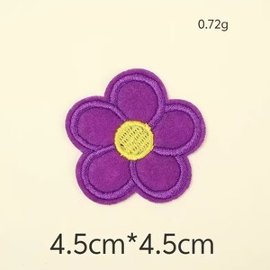 แผ่นปักลายดอกไม้ ผ้าฝ้ายโพลีเอสเตอร์ สำหรับตกแต่งเสื้อผ้า DIY - Product Image 5