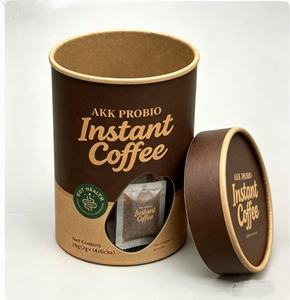 Eco-Friendly Kraft Paper Coffee Tube With Open <b>Window</b> Cylindrical Canister For Coffee Beans Storage - Product Image 4