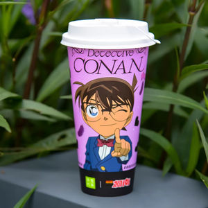 हॉट सेलिंग कॉनन कार्टून फिल्म आंतरिक कप अनुकूलन डिस्पोजेबल पीप बोबा दूध चाय कप लोगो के साथ प्लास्टिक कप - Product Image 6