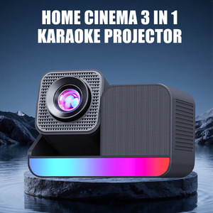 สินค้ามาใหม่ HT36 PRO ไมโครโฟนคาราโอเกะแบบสามในหนึ่งเดียว <span class=keywords><strong>HD</strong></span> โปรเจคเตอร์ ไมค์คู่ โฮมเธียเตอร์ CRT - Product Image 4