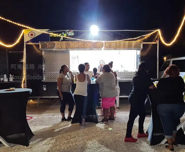 Sıcak satış gıda römork ikram servisi treyleri gıda tente çin'de yapılan