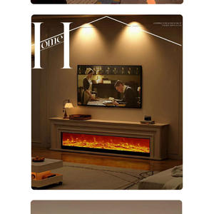 <span class=keywords><strong>Cheminée</strong></span> électrique à flamme dynamique haute simulation, boîtier en acier épais, 3 niveaux de luminosité réglables, 220V, sûre et durable - Product Image 4