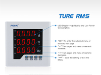 Voltímetro electrónico monofásico con pantalla LED, amperímetro, medidor de frecuencia de 48x48mm
