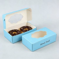 Boîte à gâteaux, biscuits, donuts, encre de soja, avec logo, réutilisable, pour plats à emporter, mochi, gaufres, crêpes, macarons