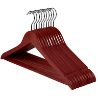 Perchero de madera maciza antideslizante para ropa, soporte de madera para ropa infantil, perchero de madera al por mayor