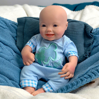 URCHOICE 13 ''Poupée bébé à bouche ouverte Membres mobiles Poupée bébé nouveau-né en silicone pour les établissements d'apprentissage précoce