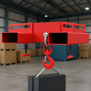 Crochet pivotant pour grue mobile rouge, capacité de 6600 lb, attache de levage en acier pour la logistique d'entrepôt - Product Image 2