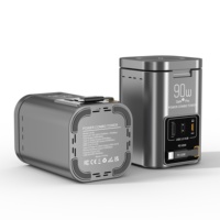 Pengisi Daya Desktop Gan 6-in-1 90w Pengisian Daya Nirkabel Ponsel Dengan Pengisi Daya Nirkabel Magnetik 15w 2 Kabel Tipe-C 65W Dapat Ditarik