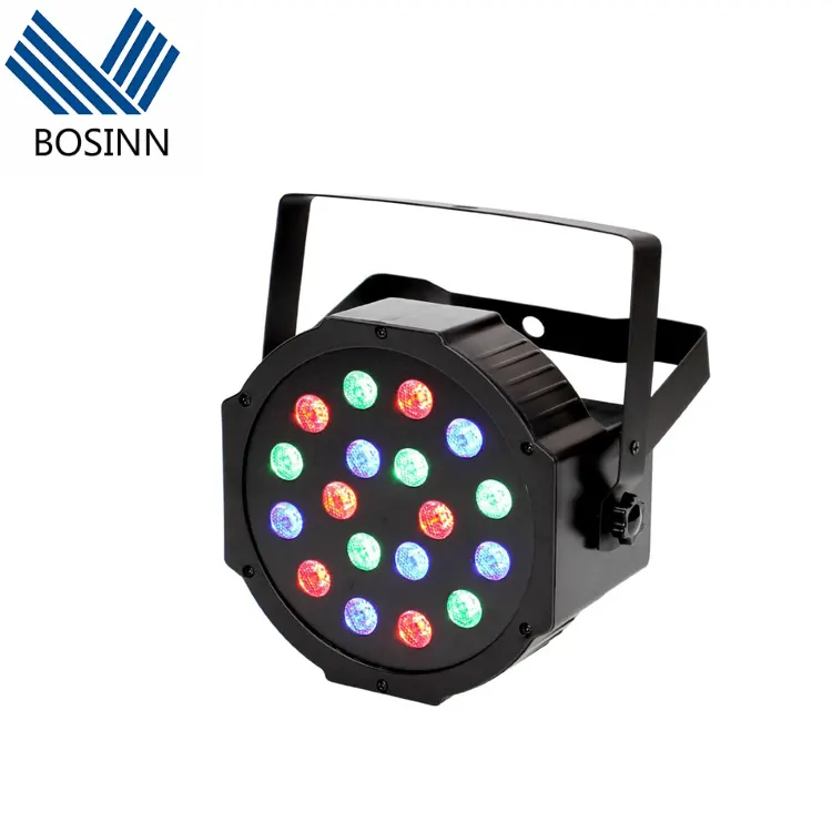 18W LED 파 조명 패키지 RGB 색상 원격 DMX 제어 조명 웨딩 크리스마스 홈 파티 클럽 DJ 무대 조명