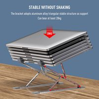 Great Roc – support réglable pour ordinateur portable macbook 14 pouces 15.6 pouces, pliable en métal, support en aluminium pour ordinateur portable
