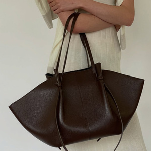 Custom Portable Large Laptop Computer Personal <strong>Stuff</strong> Travel Outdoor Vintage Dark Brown Ladies Bolsos Mujeres Zip Leather Bag - Product Image 1