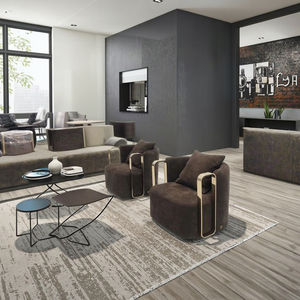 Sofá modular de inspiración italiana con respaldo curvo Sillas de salón de lujo - Product Image 1