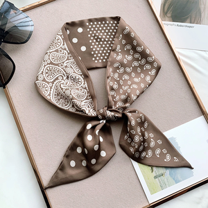 Écharpe imprimée à pois et cachemire double face style INS <span class=keywords><strong>japonais</strong></span> et coré<span class=keywords><strong>en</strong></span>, foulard tendance pour étudiant, attache-cheveux, ruban long pour sac - Product Image 3