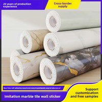 Papier peint décoratif auto-adhésif imperméable en rouleau grand format pour cuisine, idéal pour le commerce transfrontalier et l'exportation.