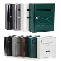 Boîte aux lettres moderne personnalisée avec serrure, en acier thermolaqué, à fixation murale, antivol, résistante aux intempéries, pour la livraison de colis résidentiels à usage domestique