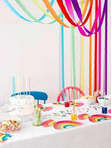 Factory Direct OEM Disposable Rainbow Paper <b>Plates</b> Party Supplies Rainbow Die-Cut <b>Plates</b> 10 X 5.5 Inches for Party Decorations - Product Image 3