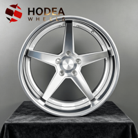 Jantes forgées 5 branches en 2 pièces à verrouillage arrière pour Ford Mustang Chevrolet Camaro, jantes polies à déport profond pour tuning routier 5*114.3 5*120