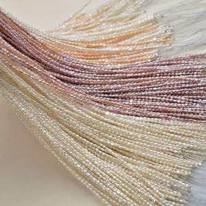 Perles d'eau douce naturelles de forme baroque à deux côtés, mini 39 cm, trou droit, économiques, pour la création de colliers DIY, perles en vrac de 2-3 mm - Product Image 4