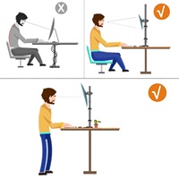 MD7801 17 "-32" 10kg Bras de moniteur unique économique Support de bureau Support d'écran de moniteur Support d'ordinateur Support VESA