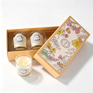Set de bougies parfumées en cire de soja haut de gamme de luxe personnalisé bougie parfumée décorative sans fumée plante naturelle cadeau pour femme romantique avec boîte - Product Image 6