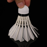 Volants de badminton Huamei KT-09 en plumes d'oie, les plus durables, avec base en liège composite, pour un vol rapide et stable, entraînement extérieur.