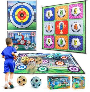 Cible de football en tissu avec balle collante, tapis pliable en flanelle, jeu de lancer d'intérieur, jouet sportif pour fête - Product Image 1