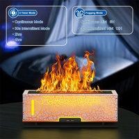 Diffuseur d'arômes à flamme améliorée, humidificateur à impulsion à brume froide, anti-fumée, anti-poussière, capacité 2L, silencieux, avec minuterie automatique, pour la maison, en plastique