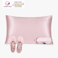 Taie d'oreiller en soie mûre 100% pure, ensemble scrunchies double face, satin organique, masque pour les yeux
