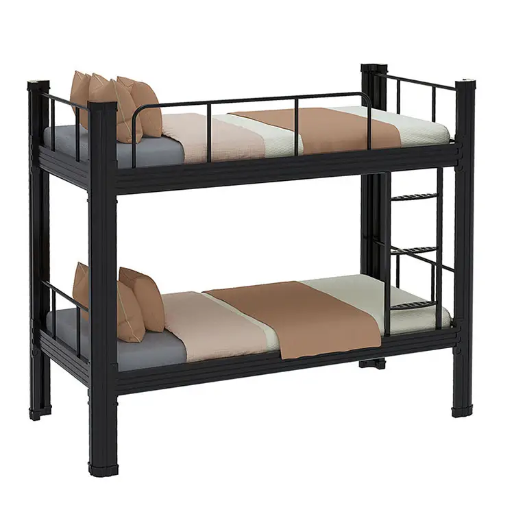Double high quality girls deck steel metal frame decker bunk bed for adult