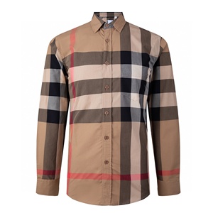 Camisa Burberry con Patrón de Diamantes Negros para Hombre, Corte Entallado, Clásica, Casual, Formal, para Otoño - Product Image 5
