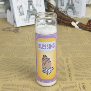 Wholesale Excellent Eco-friendly Glass Jar Religious Custom <strong>Prayer</strong> <strong>Candles</strong> - Product Image 2
